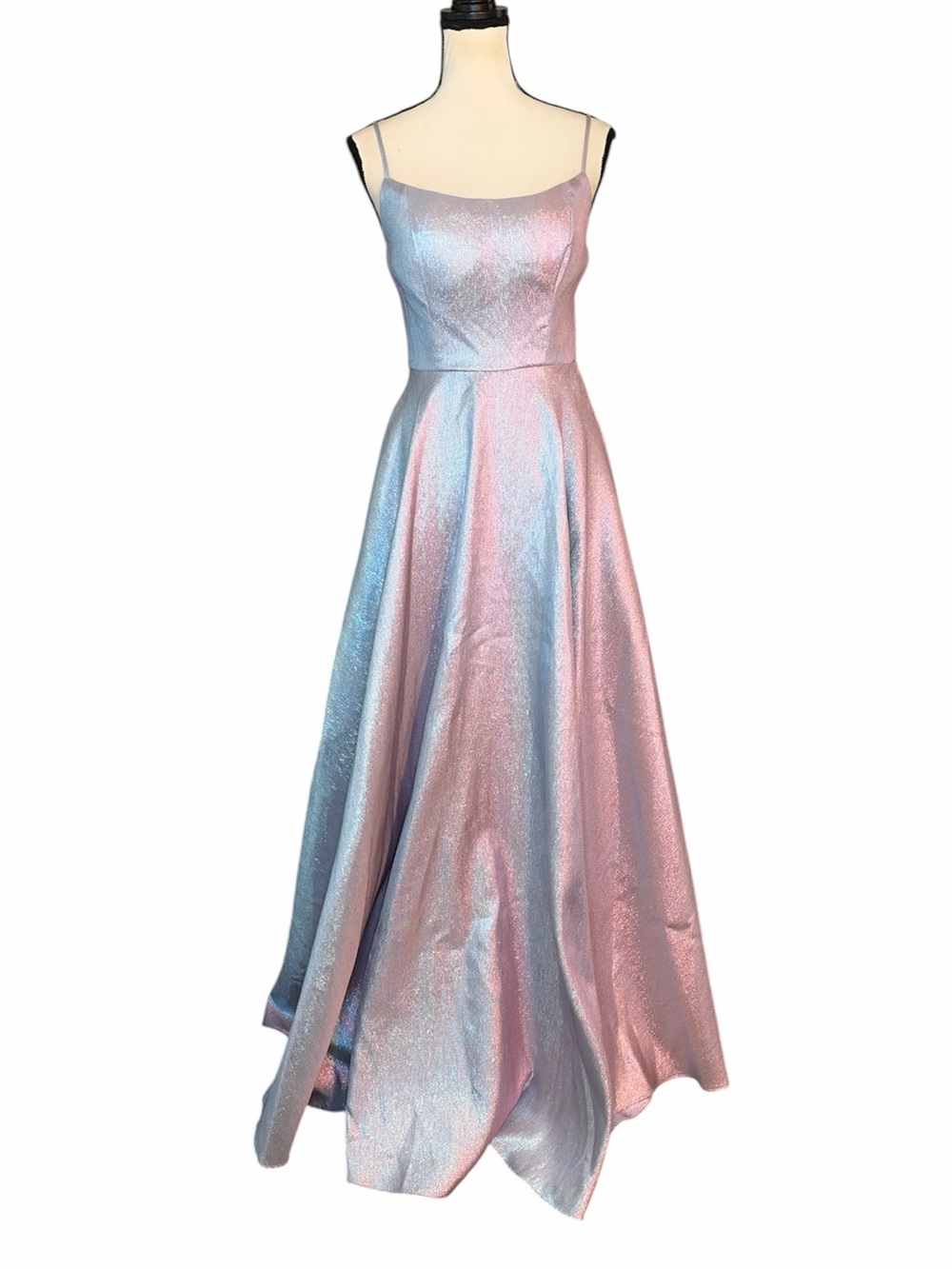 NWT B Smart Iridescent Metallic Shimmer Prom Dress Floor Length Ball Gown